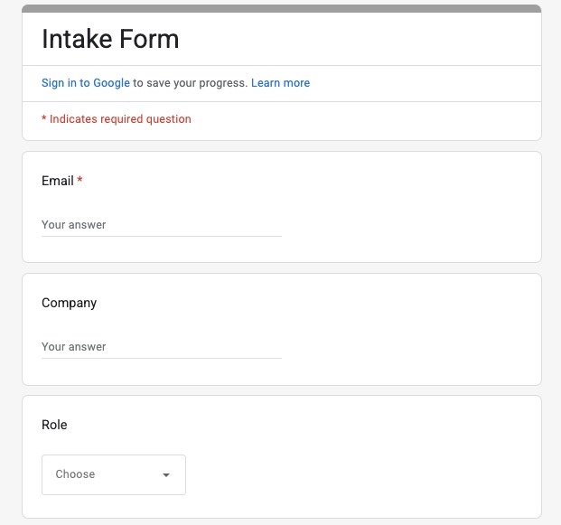 Intake Form